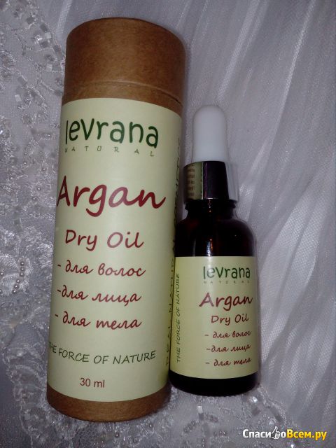 Сухое масло аргании Levrana Natural для волос, лица и тела