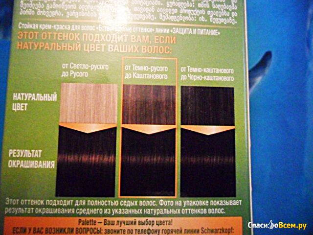 Краска для волос Schwarzkopf Palette Фитолиния №800 Темно-каштановый