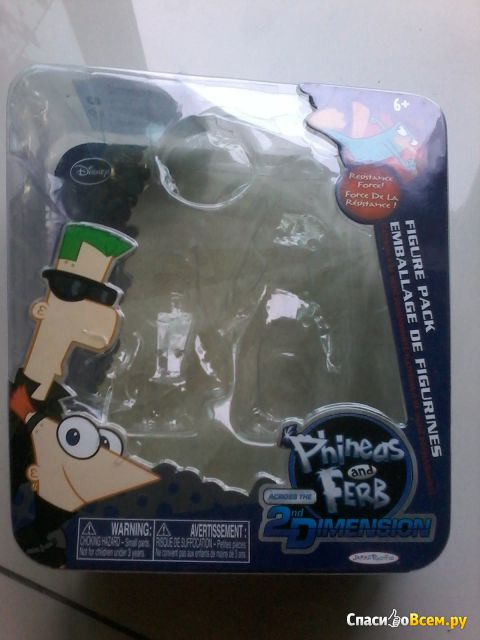 Набор фигурок Disney "Phineas and Ferb. Across the 2nd Dimension" Agent P and Normobot
