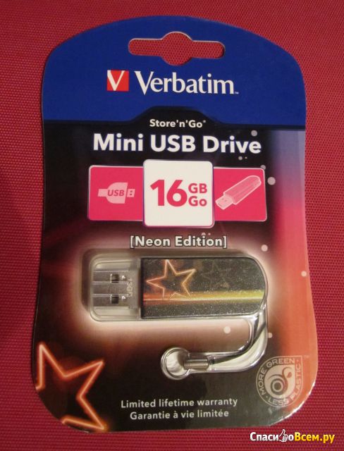 USB-флешка Verbatim Mini Neon Edition