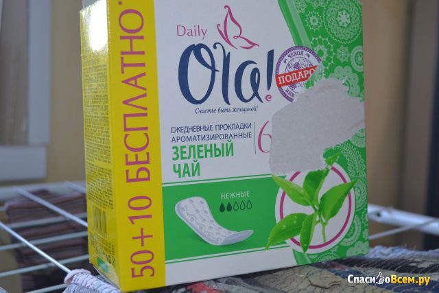 Ежедневные прокладки Ola! "Зеленый чай"
