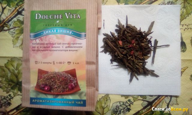 Чайная коллекция Dolche Vita зеленый чай "Дикая вишня"