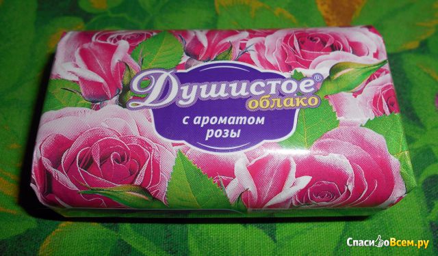 Туалетное мыло твердое "Нижегородский масло-жировой комбинат" Душистое облако с ароматом розы