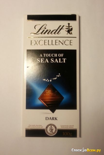 Темный шоколад Lindt Excellence a touch of Sea Salt с морской солью