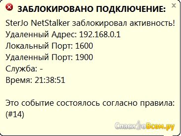 Фаервол SterJo NetStalker для Windows