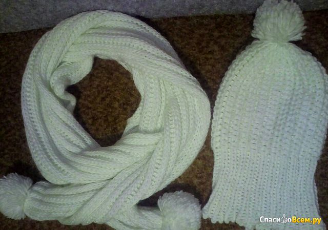 Женский зимний комплект шапка и шарф Terranova арт.80034