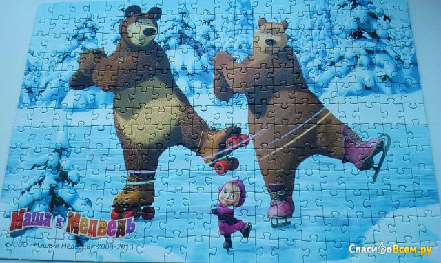Пазлы Step Puzzle "Маша и медведь" 260 элементов