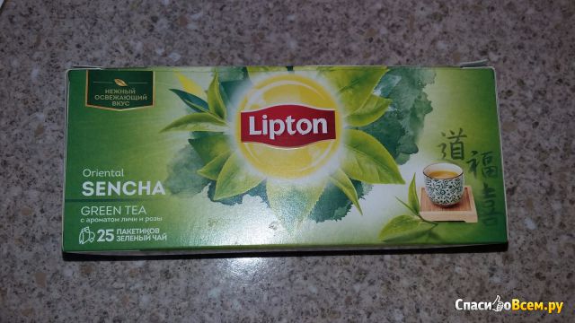 Зеленый чай Lipton Oriental Sencha с ароматом личи и розы