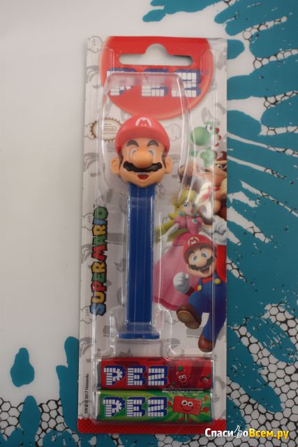 Игрушка PEZ  с конфетами 1+2 "Марио"