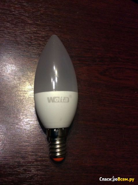 Лампа светодиодная LED "Wolta" цоколь Е14 6W 560 лм