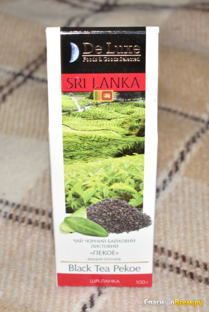 Чай черный пеко De Luxe Foods & Goods Selected Sri Lanka