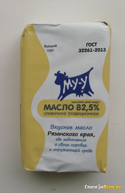 Масло сливочное традиционное "Му-у" 82,5%