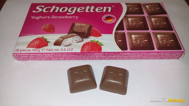 Шоколад "Trumpf" Schogetten Yoghurt-Strawberry