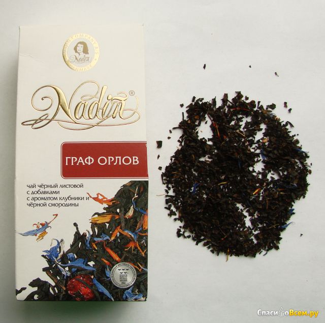 Чай черный Nadin "Граф Орлов" с ароматом клубники и черной смородины
