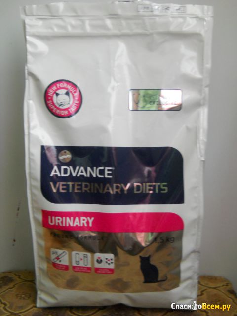 Сухой корм для кошек Advance Veterinary Diets Urinary при мочекаменной болезни