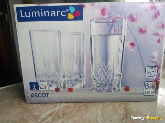 Набор стаканов высоких 330 мл 6 шт Ascot Luminarc