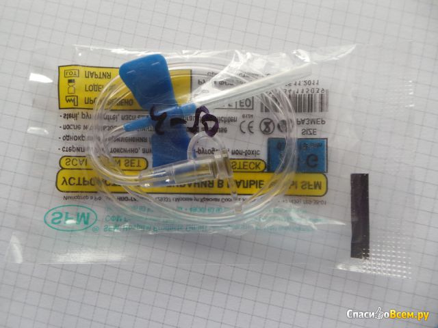 Катетер внутривенный SFM Hospital Products Устройство для вливания в малые вены (игла-бабочка)