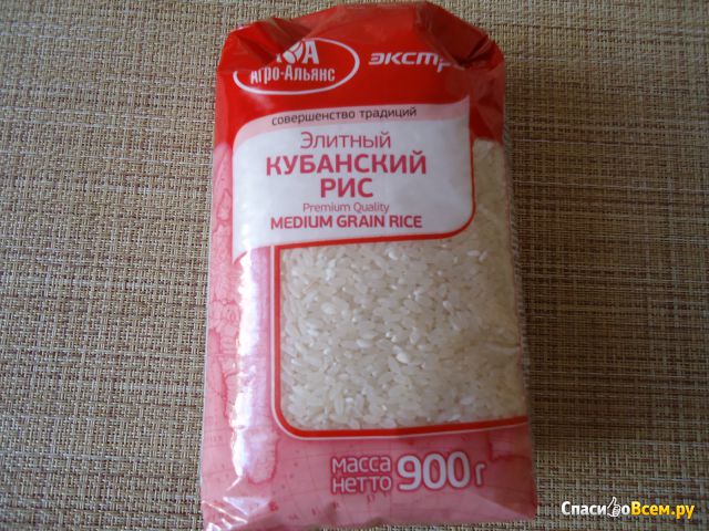 Элитный Кубанский рис Premium Quality Medium Grain Rice Агро-Альянс