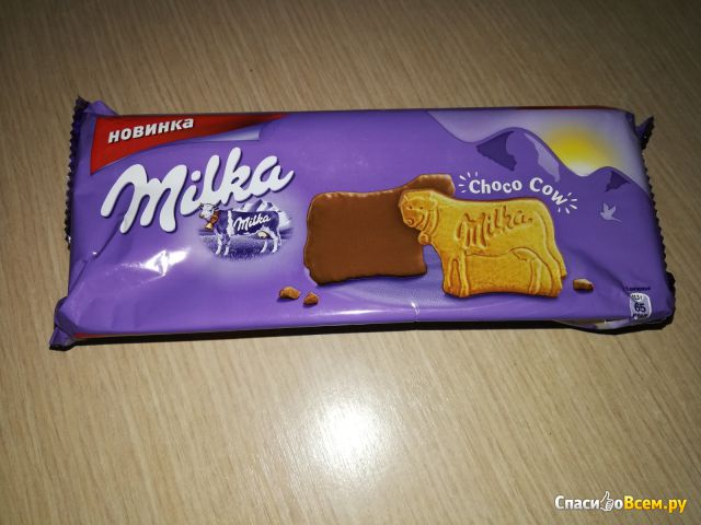 Печенье Milka Choco Cow покрытое молочным шоколадом