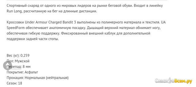 Кроссовки Under Armour Charged Bandit 3