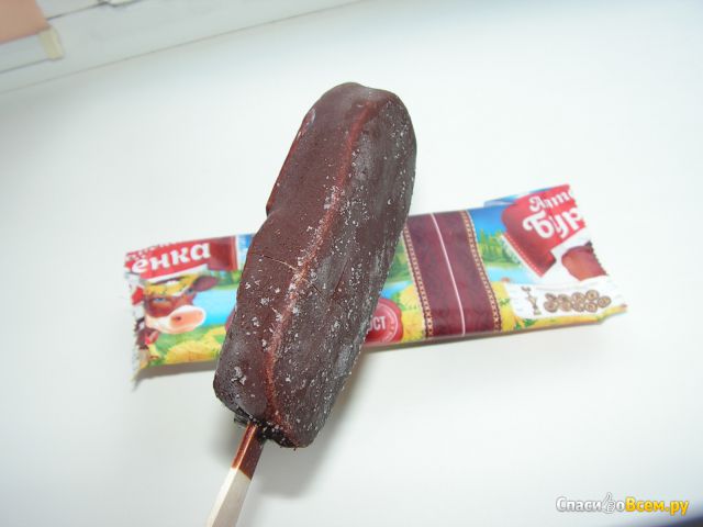 Мороженое пломбир в шоколадной глазури "Русский холод" Алтайская Бурёнка