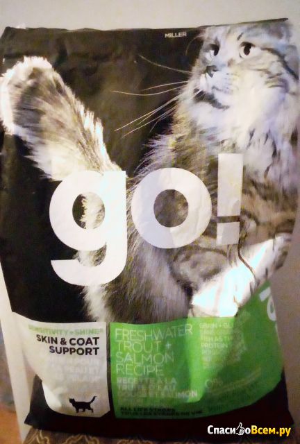 Сухой корм Go! Natural holistic для котят и кошек с форелью и лососем