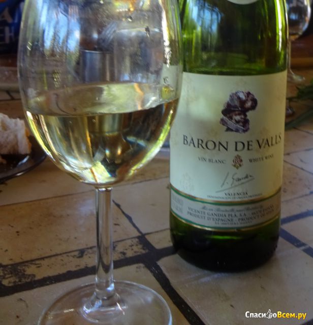 Вино полусухое белое Valencia Baron Gandia de Valls