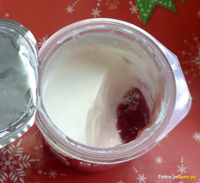 Натуральный йогурт из свежего молока "Домик в деревне" термостатный с вишней