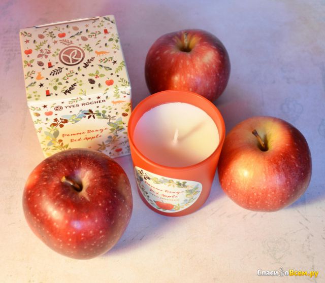 Парфюмированная свеча Yves Rocher «Наливное яблоко» лимитированная коллекция