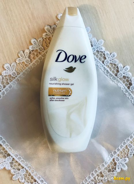 Увлажняющий и питательный крем-гель для душа Dove "Сияние шёлка"