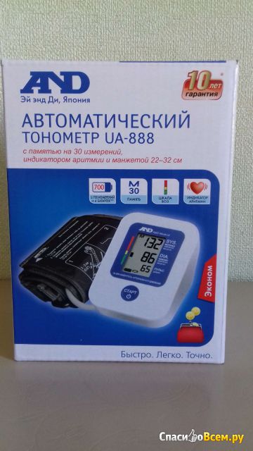 Автоматический тонометр AND UA-888