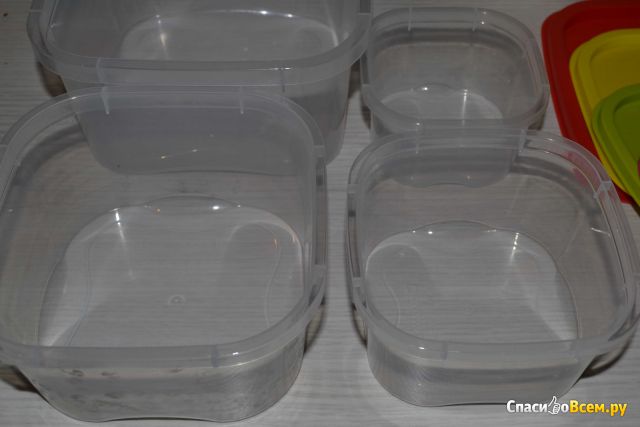 Набор контейнеров из пищевого пластика Архимед "Фокус" из четырех контейнеров