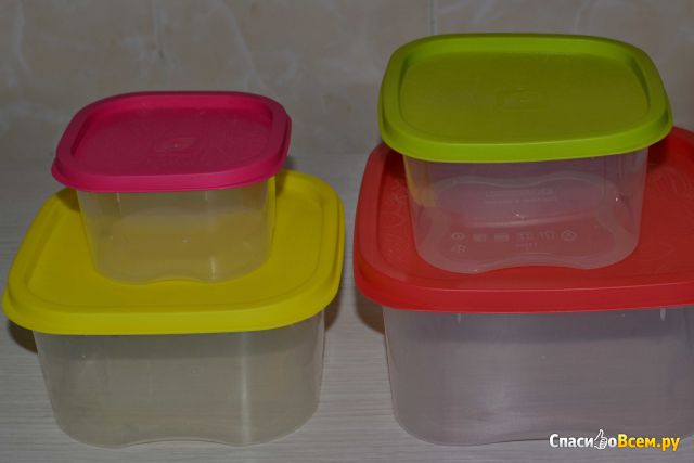 Набор контейнеров из пищевого пластика Архимед "Фокус" из четырех контейнеров