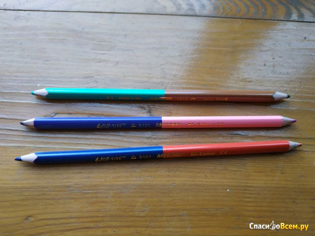 Карандаши цветные Marco Grip-Rite треугольные двухцветные 12 шт.