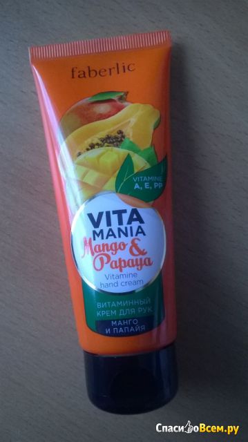 Крем для рук Faberlic Vitamania Mango&Papaya