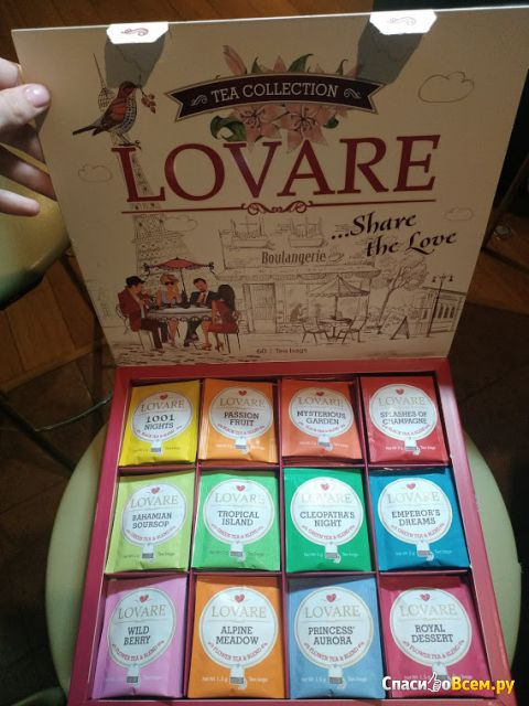 Коллекция чая Lovare 12 видов