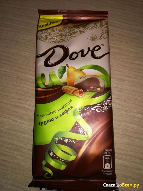 Шоколад молочный Dove Груша и вафля