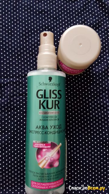 Экспресс-кондиционер для волос Schwarzkopf Gliss Kur "Аква уход" восстановление волос