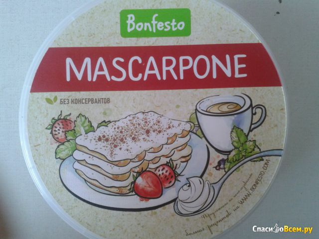 Мягкий сыр Bonfesto Mascarpone