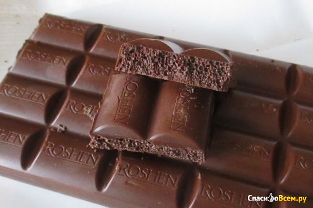 Шоколад черный пористый Roshen экстрачерный 56% какао