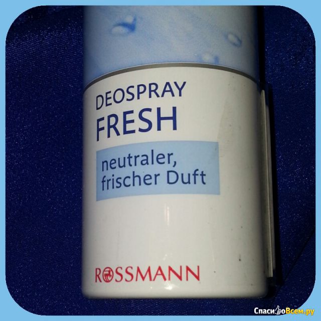 Дезодорант Deo spray fresh Isana Rossmann