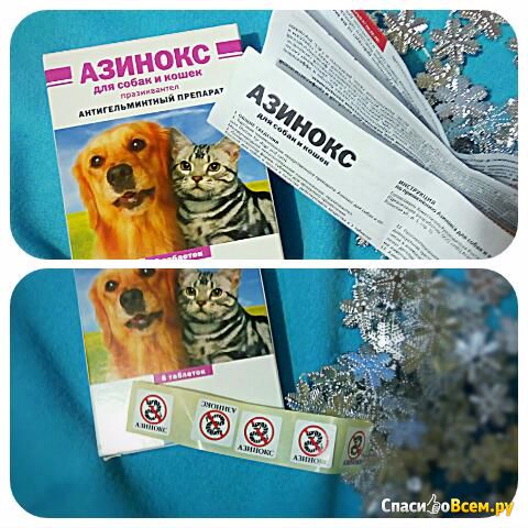 Антигельминтный препарат Азинокс АВЗ для кошек и собак