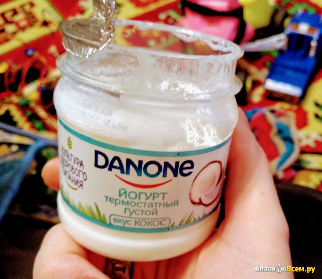 Йогурт термостатный густой Danone вкус кокос