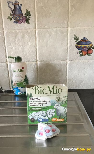 Экологичные таблетки BioMio BIO-Total для посудомоечной машины 7-в-1 с эфирным маслом эвкалипта