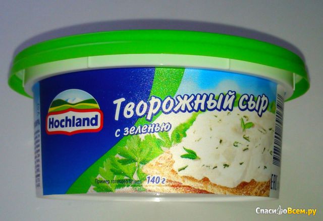 Творожный сыр «Hochland» с зеленью