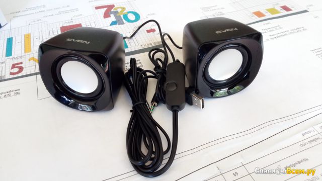Мультимедийная USB акустическая система 2.0 Sven 120