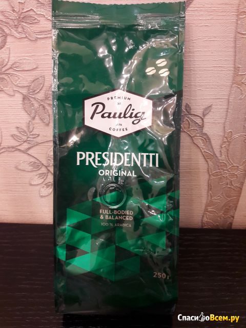 Кофе в зёрнах Paulig Presidentti Original