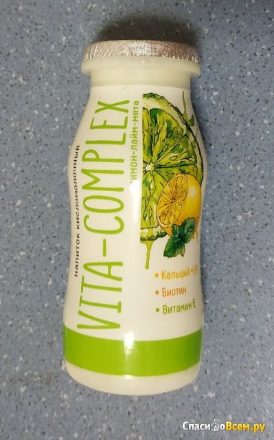 Кисломолочный напиток Vita Complex Лимон-Лайм-Мята