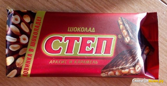 Шоколад Славянка "Степ" Арахис и карамель