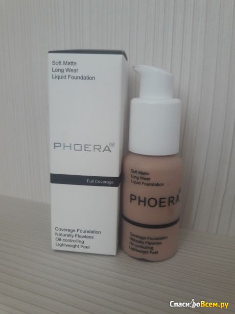 Тональный крем Phoera Soft Matte Long Wear Foundation Liquid Face Makeup Coverage Foundation